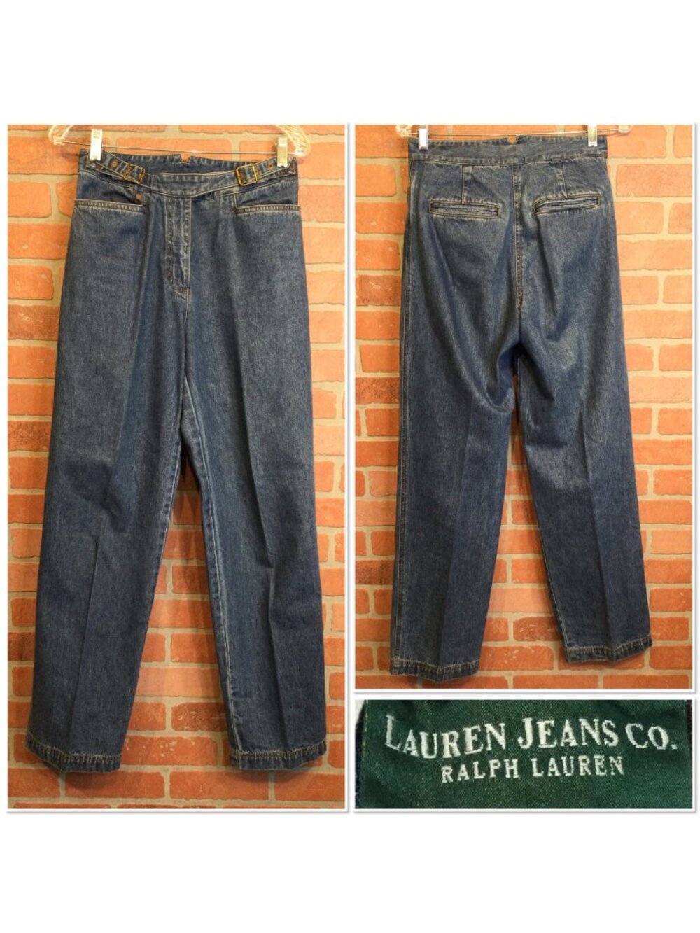 Vintage Lauren Jeans Co Ralph Lauren Women High Waist Jeans Size 6 Buckle Detail